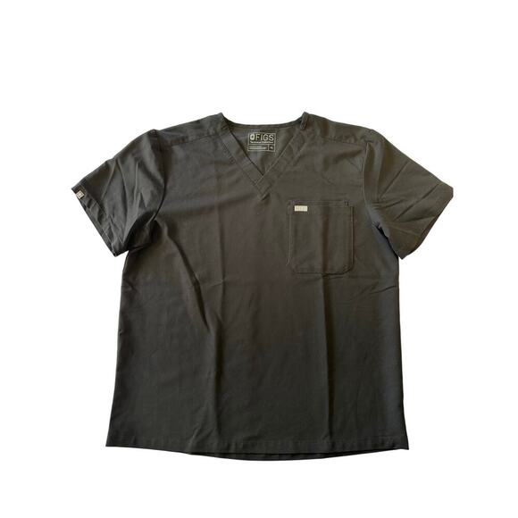 Figs Leon Three-Pocket Scrub Top BLACK Size XL - Picture 1 of 4
